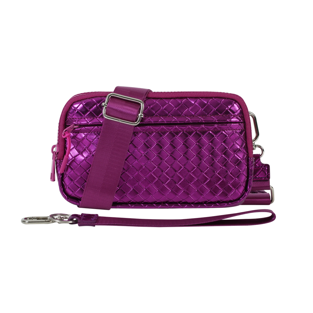 Statshy ¨C Woven Leather Crossbody Wallet