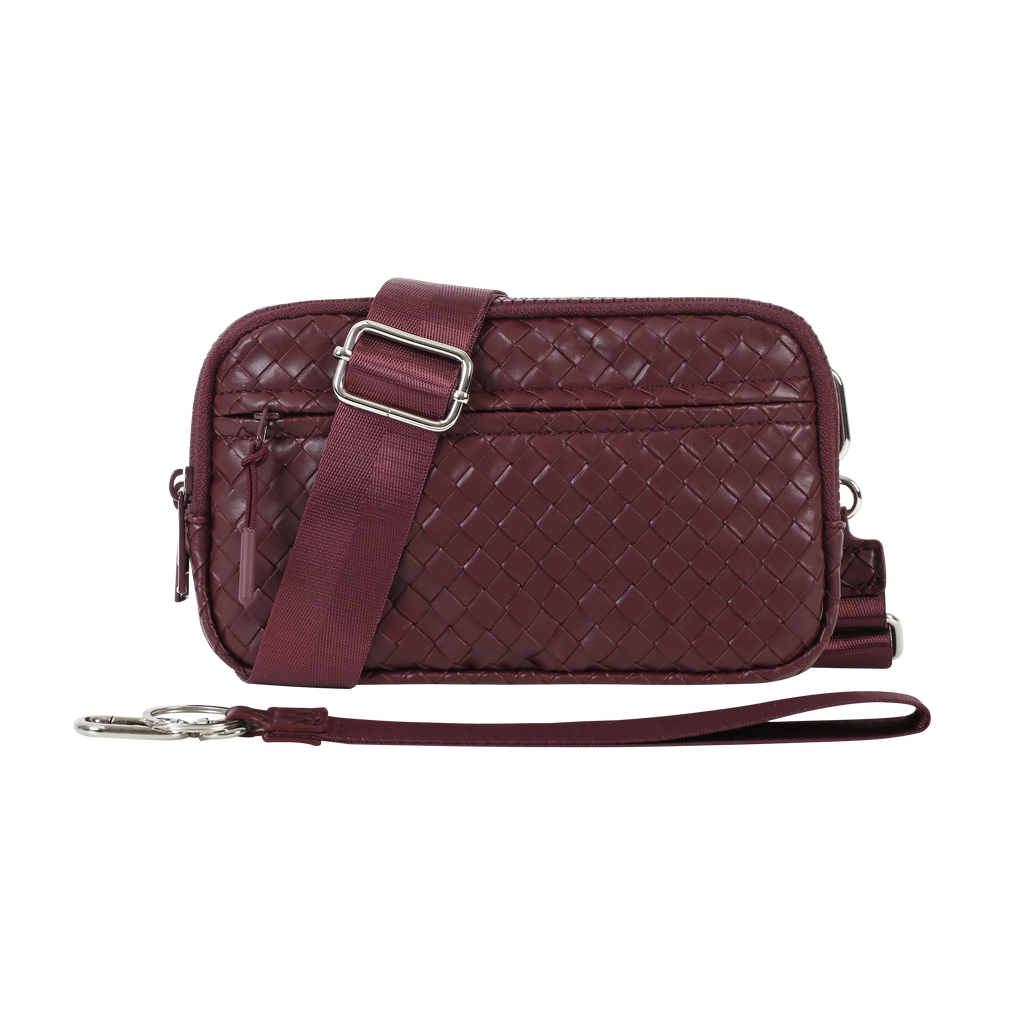 Statshy ¨C Woven Leather Crossbody Wallet