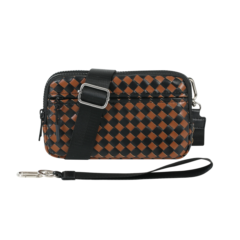 Statshy ¨C Woven Leather Crossbody Wallet
