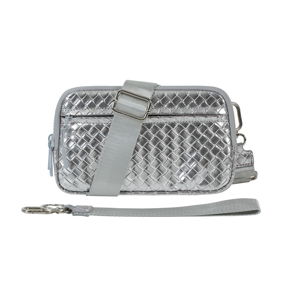 Statshy ¨C Woven Leather Crossbody Wallet