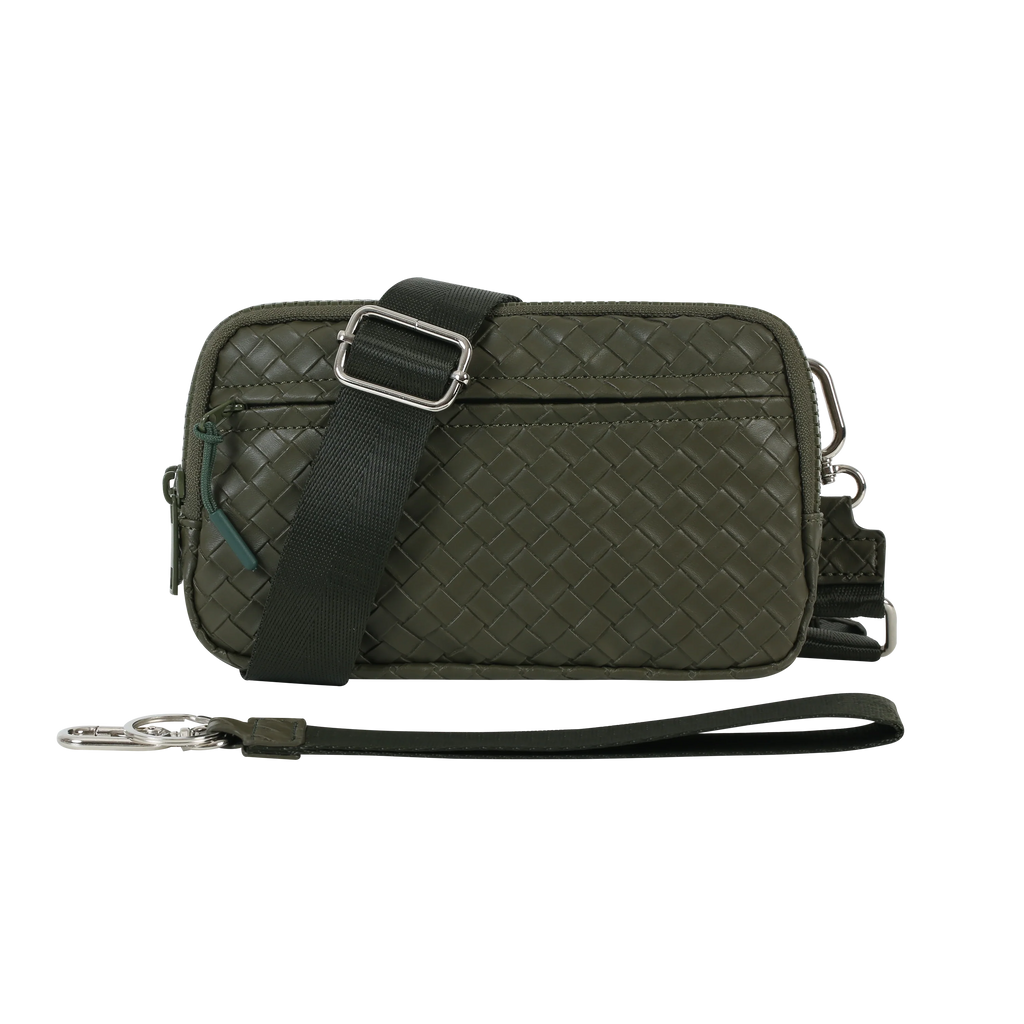 Statshy ¨C Woven Leather Crossbody Wallet