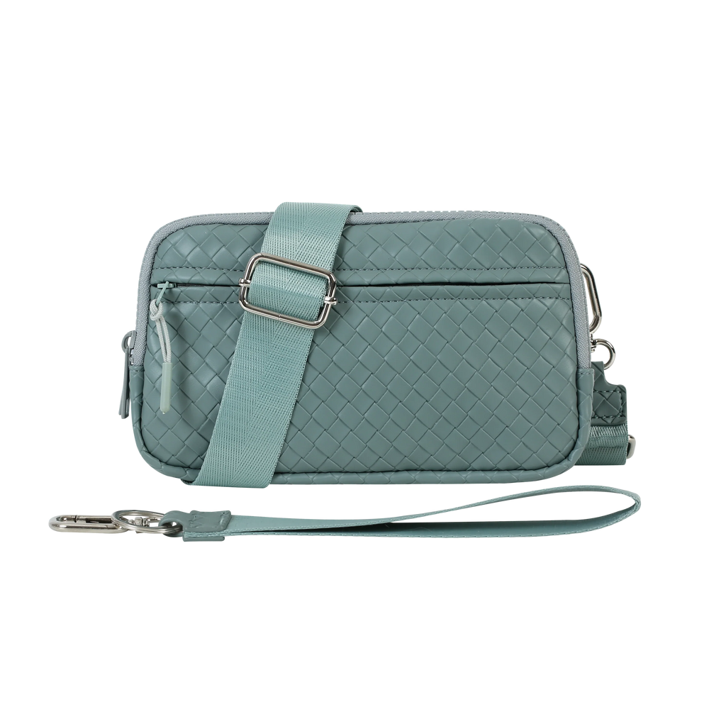 Statshy ¨C Woven Leather Crossbody Wallet