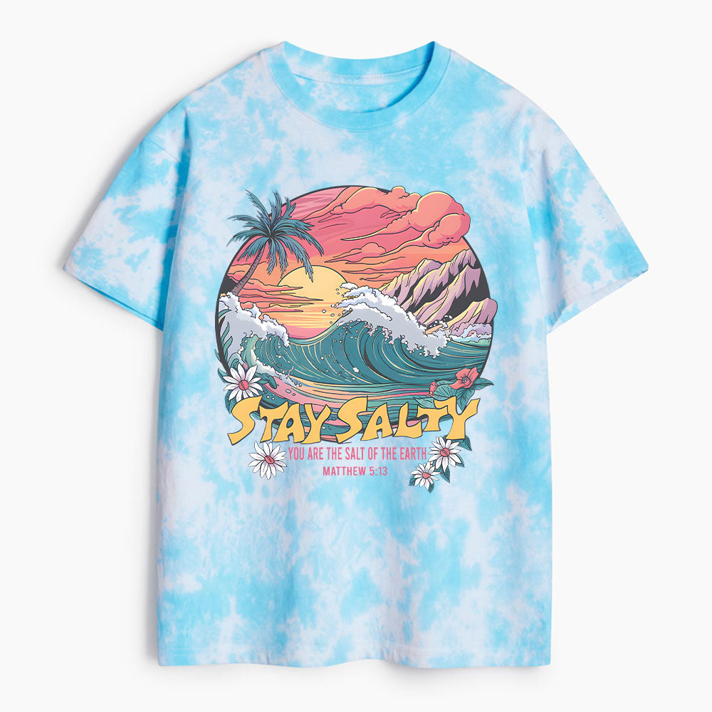 Stay Salty Christian Heavy Cotton Tie Dye T-Shirt