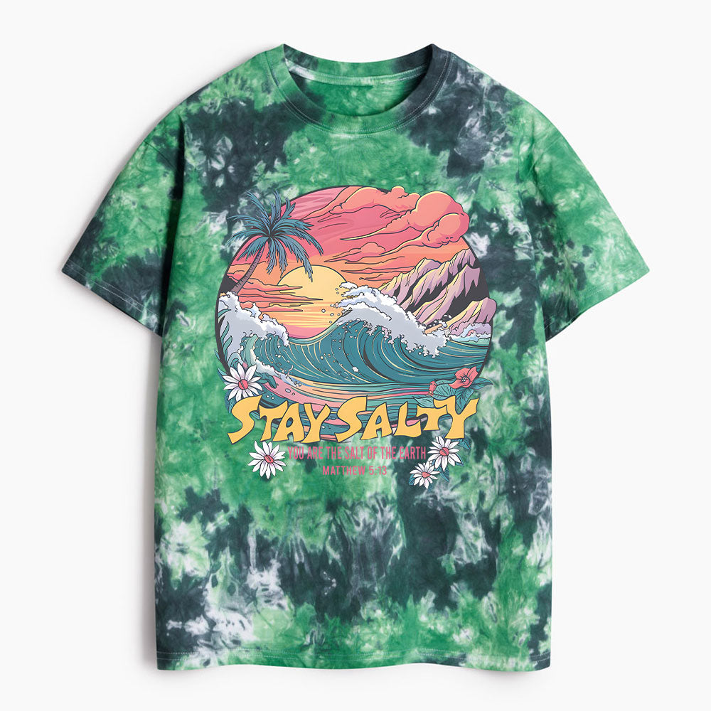 Stay Salty Christian Heavy Cotton Tie Dye T-Shirt