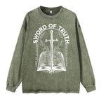 Sword Of Truth Washed Long Sleeve T-Shirt