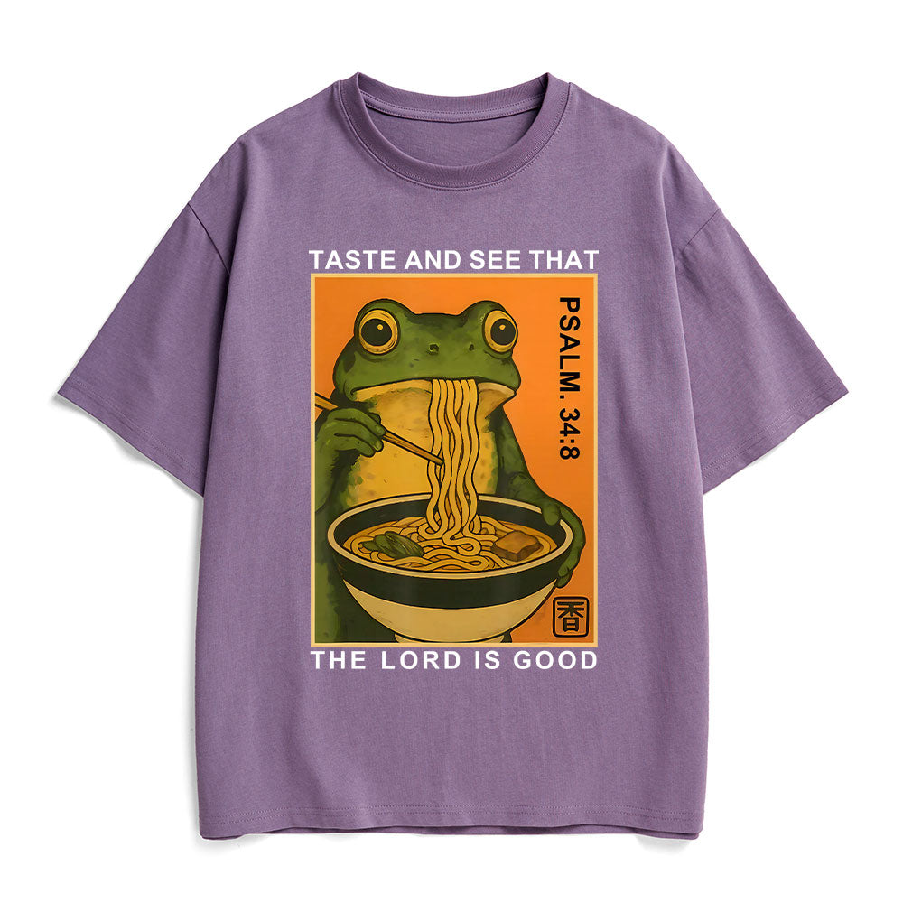 Taste And See That The Lord Is Good Christian Heavy Cotton T-Shirt
