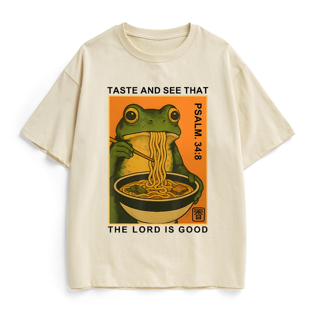 Taste And See That The Lord Is Good Christian Heavy Cotton T-Shirt