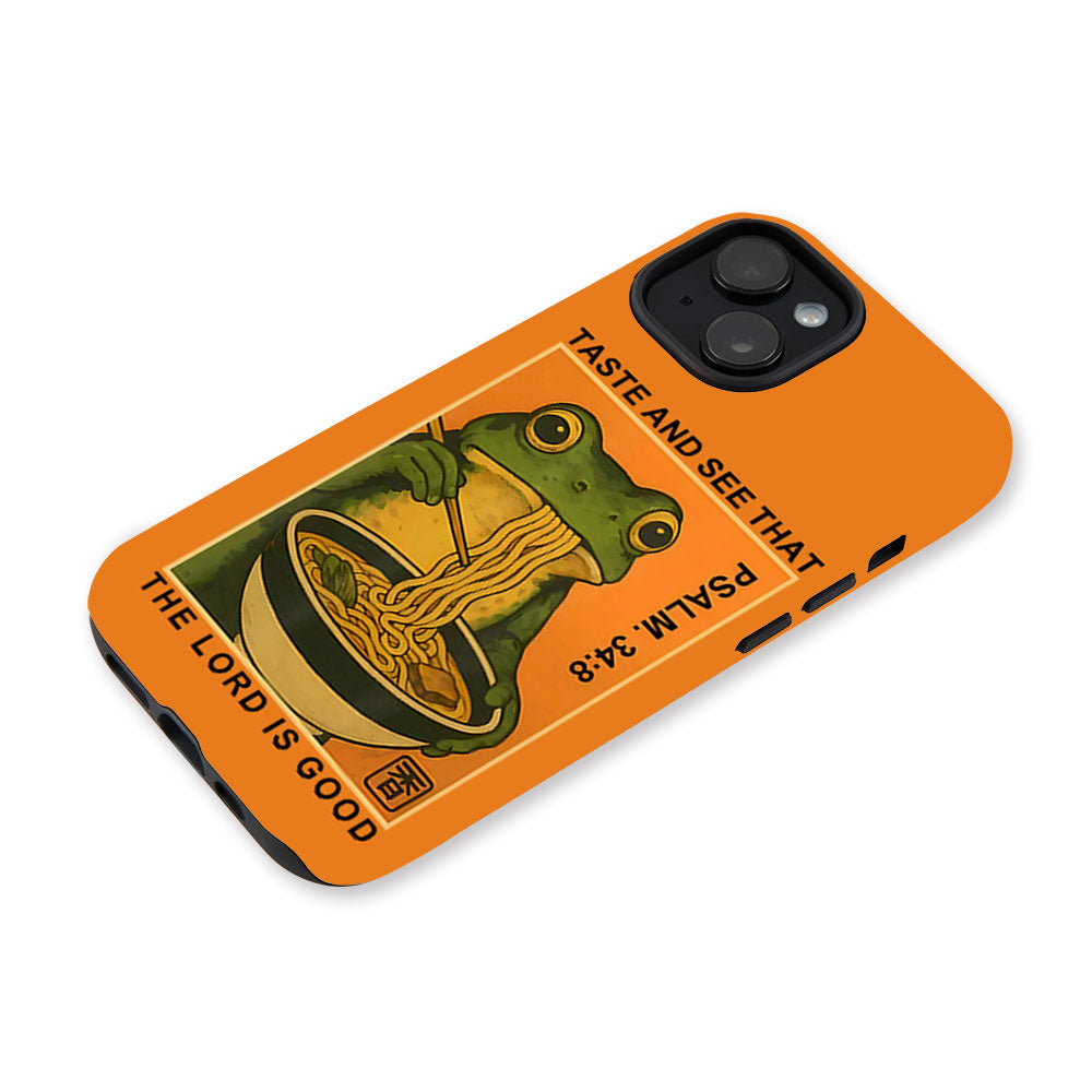 Taste And See That The Lord Is Good Orange Christian Phone Case