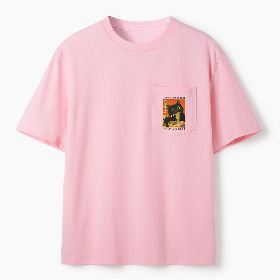 Taste And See That The Lord Is Good Christian Unisex Pocket T-Shirt