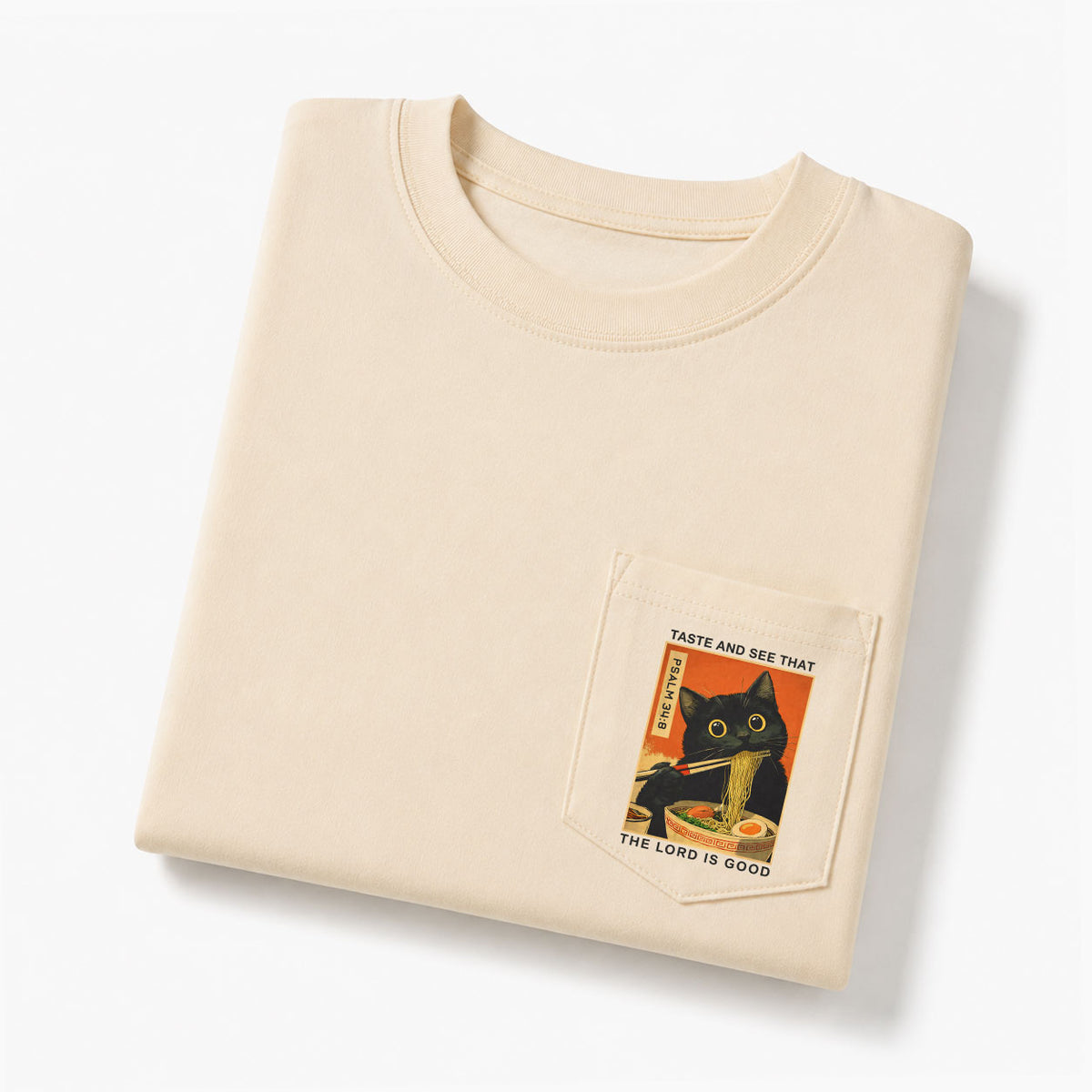 Taste And See That The Lord Is Good Christian Unisex Pocket T-Shirt