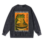 Taste And See That The Lord Is Good Christian Washed Sweatshirt