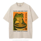 Taste And See That The Lord Is Good Christian Washed T-Shirt