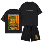 Taste And See That The Lord Is Good Christian Washed T-Shirt & Shorts