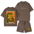 Taste And See That The Lord Is Good Christian Washed T-Shirt & Shorts