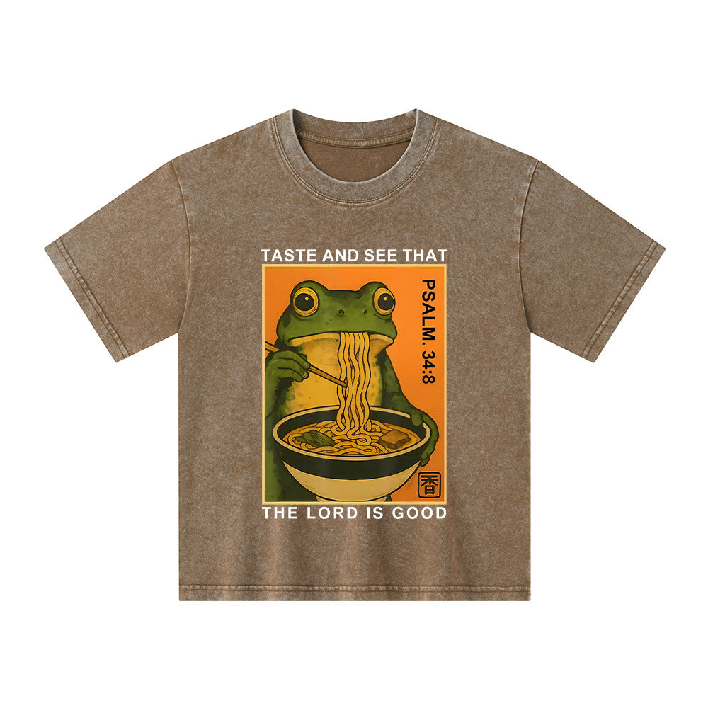Taste And See That The Lord Is Good Christian Washed T-Shirt