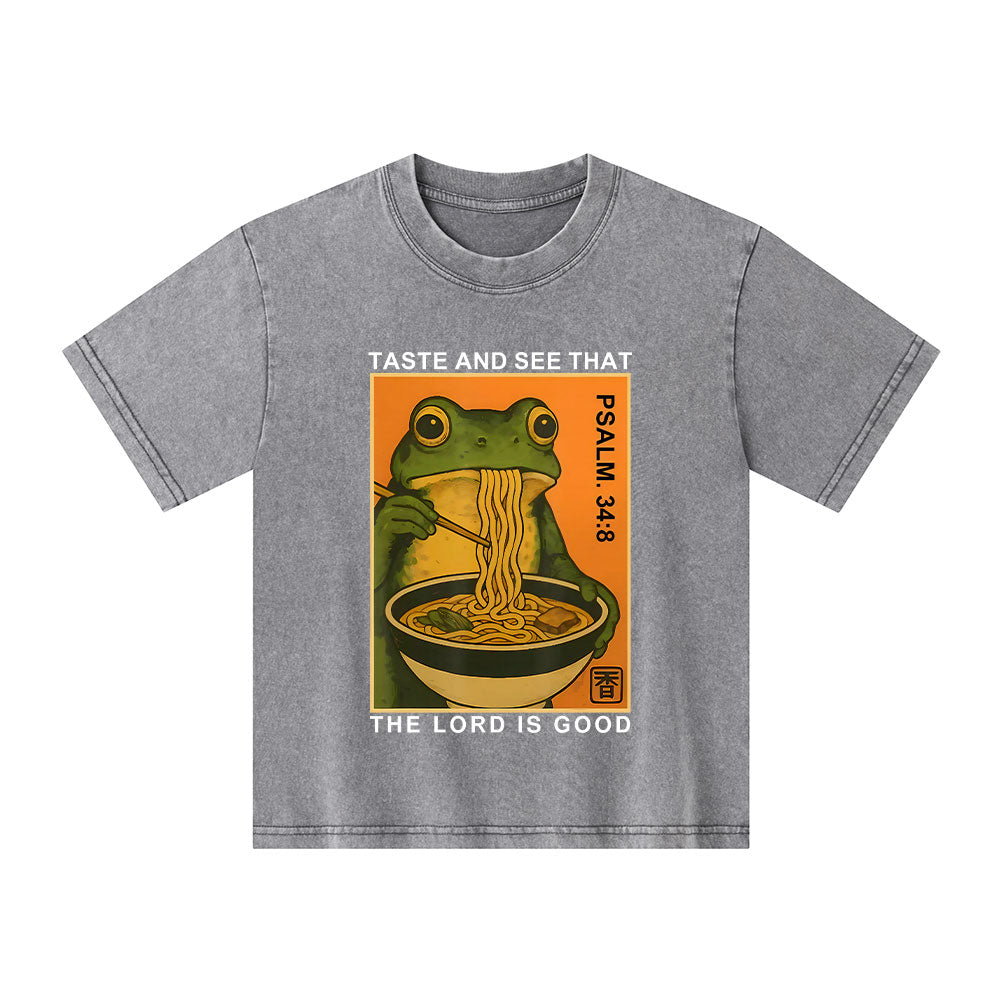 Taste And See That The Lord Is Good Christian Washed T-Shirt