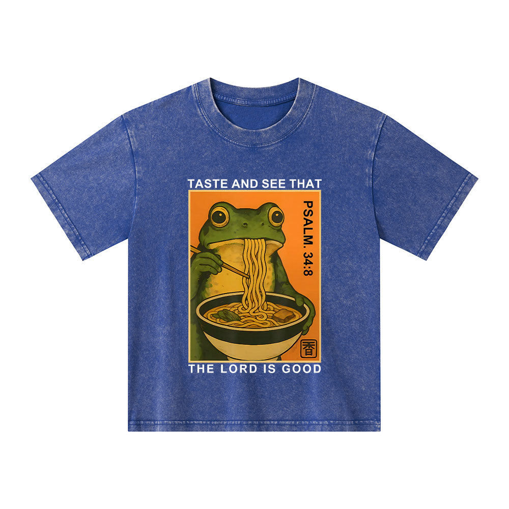 Taste And See That The Lord Is Good Christian Washed T-Shirt