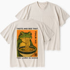 Taste And See That The Lord Is Good Christian Washed V-Neck T-Shirt