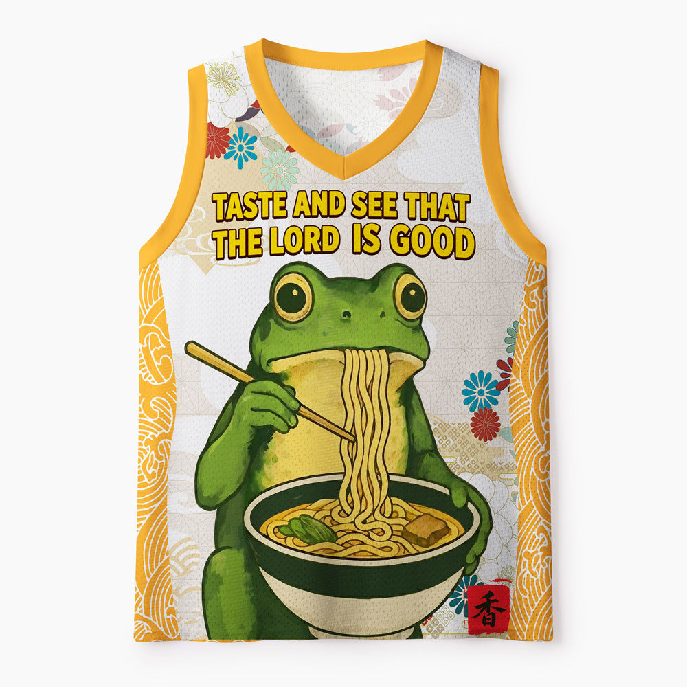 Taste And See The Lord  Is Good Christian Mesh Jersey Tank Top