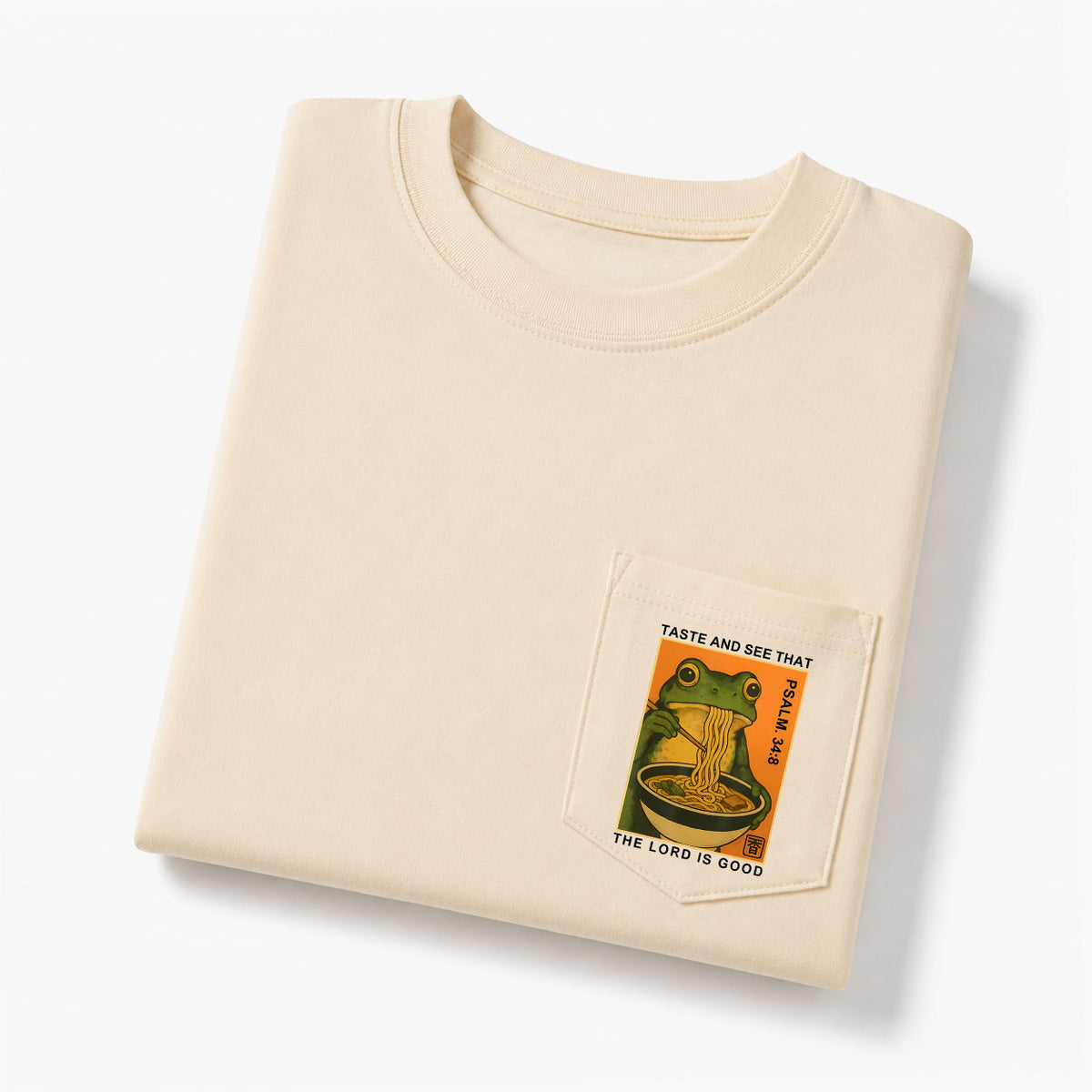 Taste And See The Lord Is  Good Christian Unisex Pocket T-Shirt