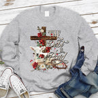 The Debt Is Paid Floral Christian Sweatshirt