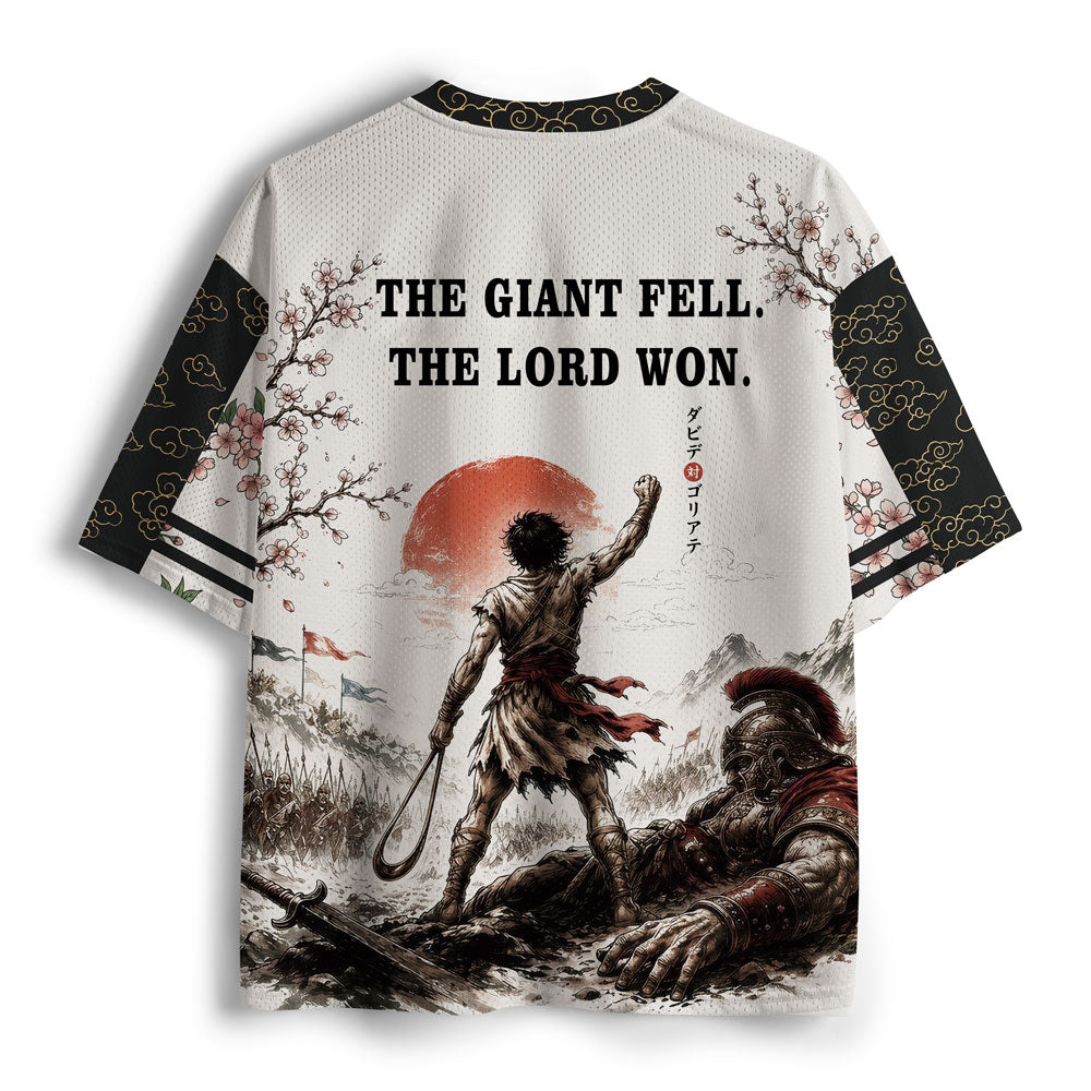 The Giant Fell The Lord Won Christian Mesh Jersey