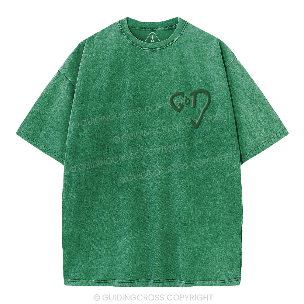 The God Christian Puff Printed Washed T-Shirt