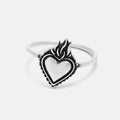 The Heart of Flames Christian 925 Sterling Silver Ring