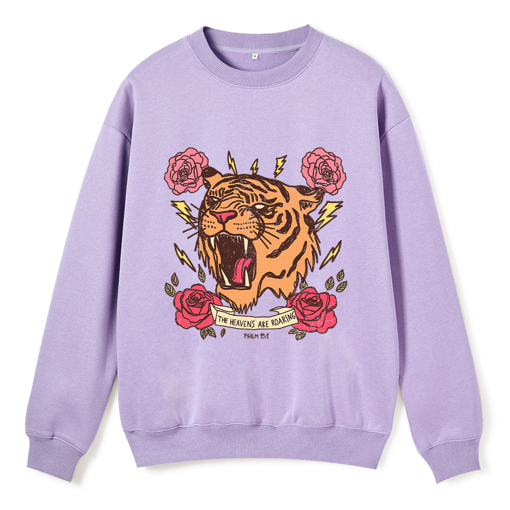 The Heavens Are  Roaring Christian Fleece Sweatshirt