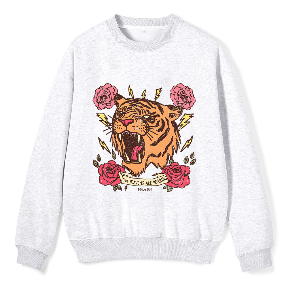 The Heavens Are  Roaring Christian Fleece Sweatshirt