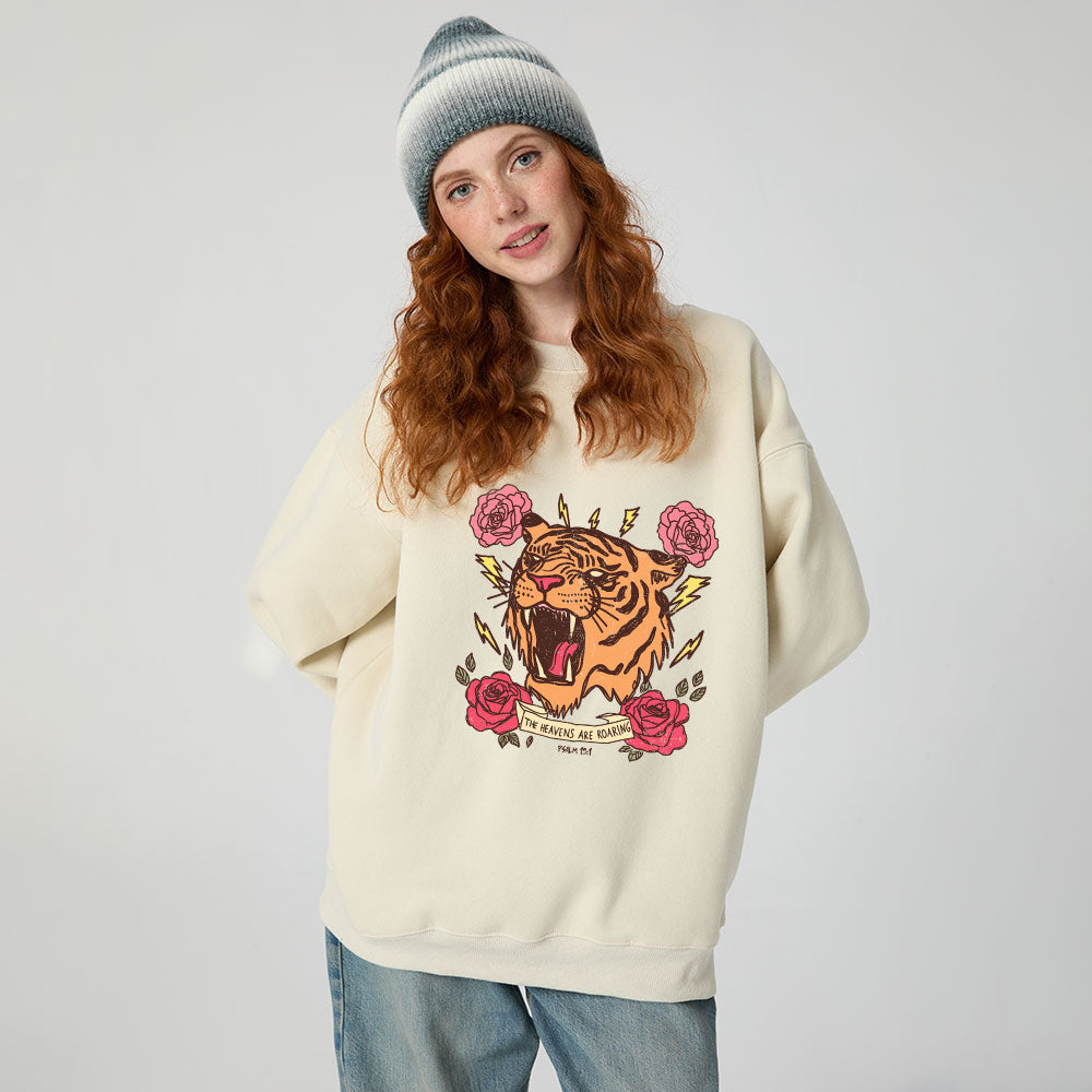 The Heavens Are  Roaring Christian Fleece Sweatshirt