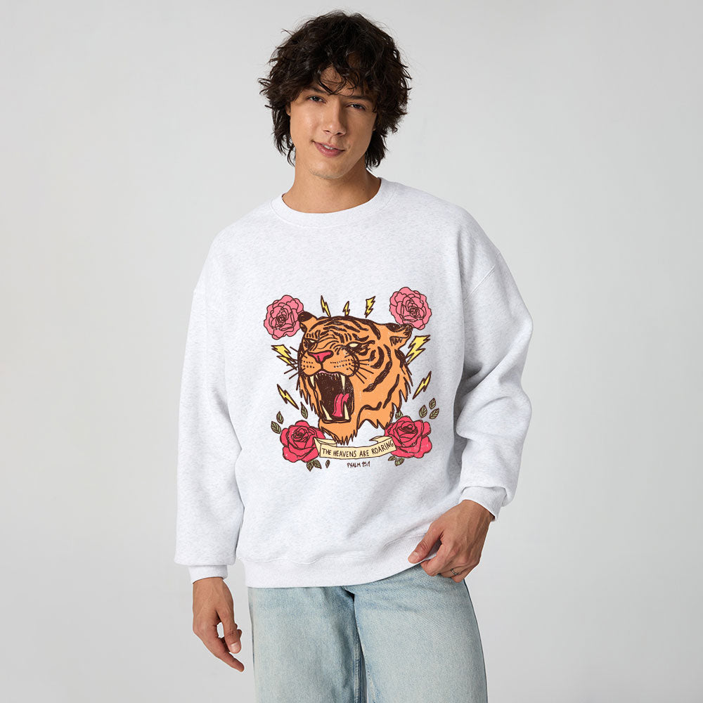 The Heavens Are  Roaring Christian Fleece Sweatshirt