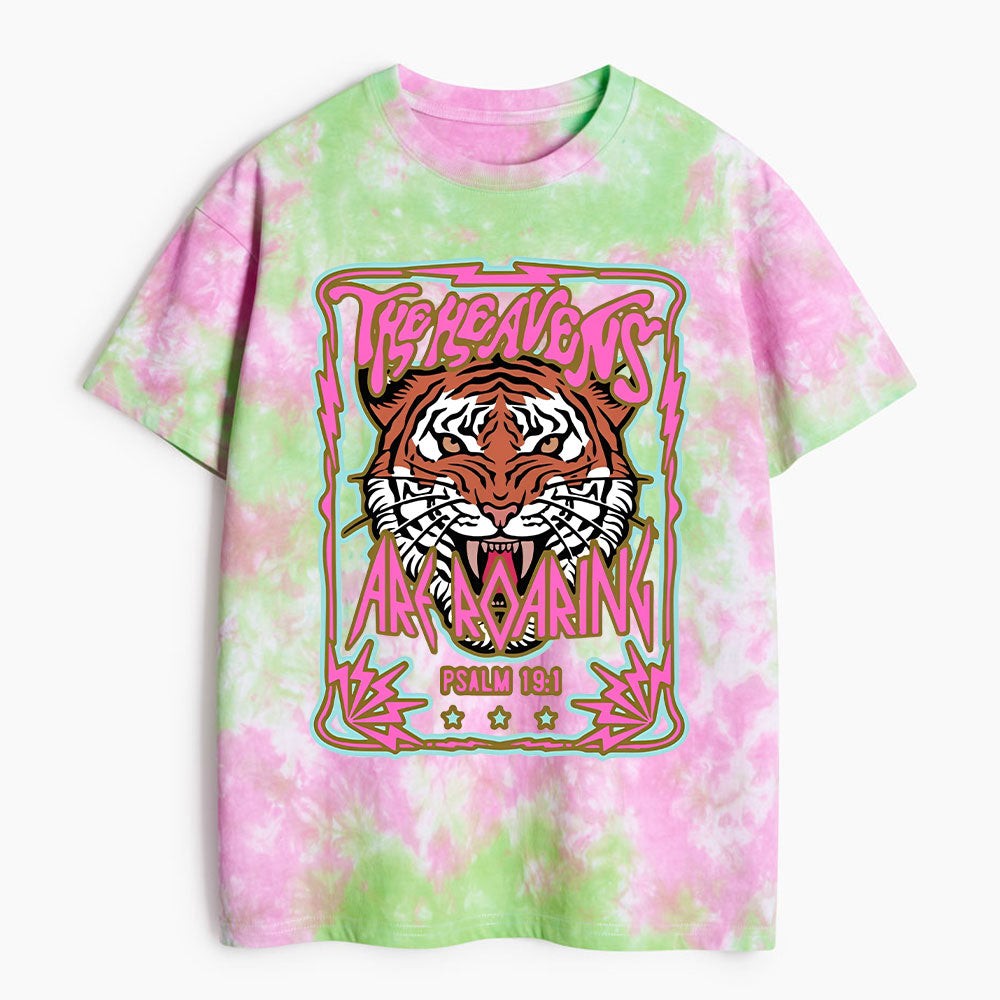 The Heavens Are Roaring Christian Heavy Cotton Tie Dye T-Shirt
