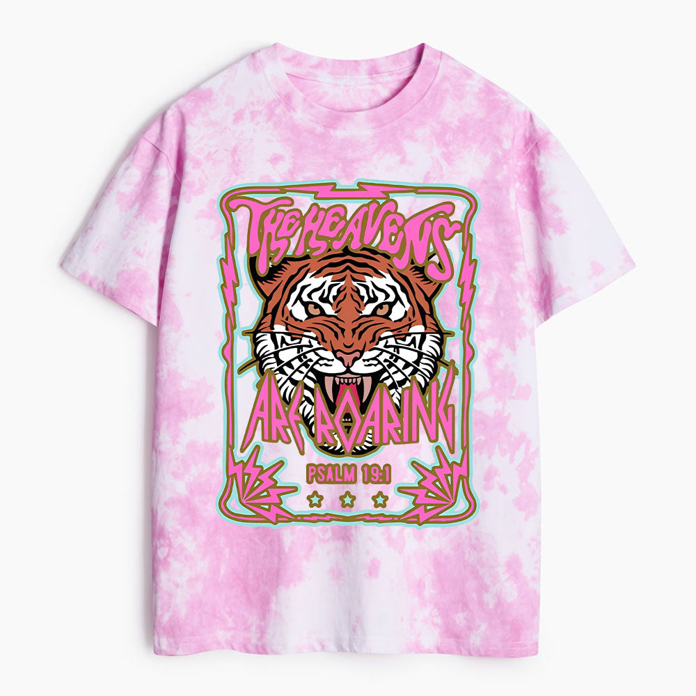 The Heavens Are Roaring Christian Heavy Cotton Tie Dye T-Shirt