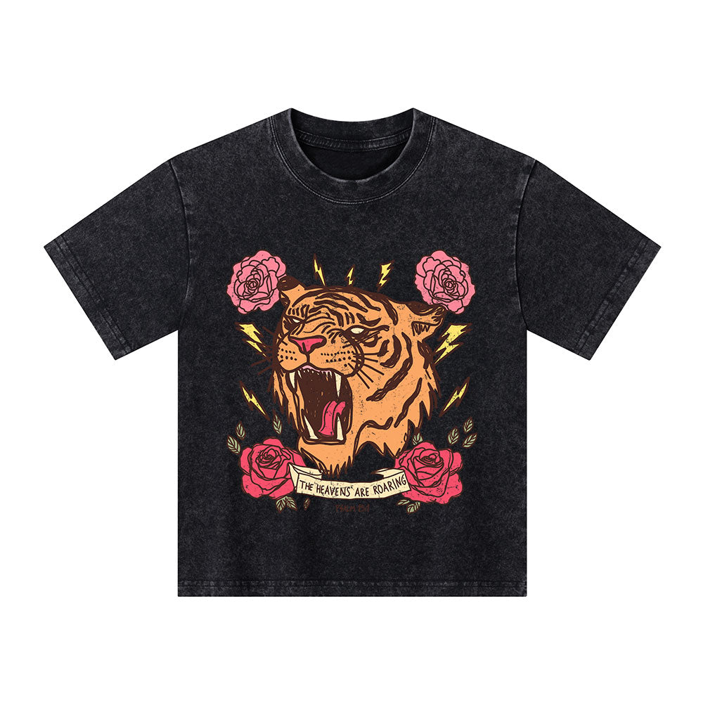 The Heavens Are Roaring Christian Kid Washed T-Shirt