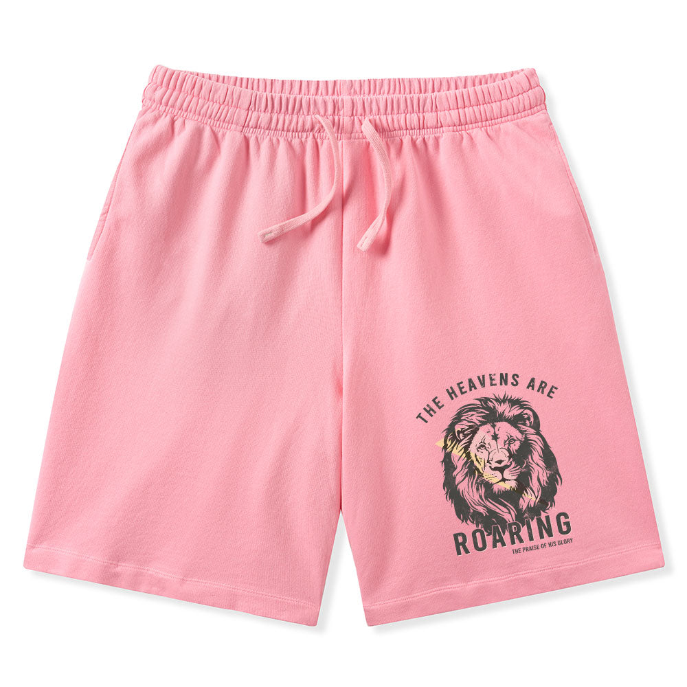 The Heavens Are Roaring Christian Washed Shorts