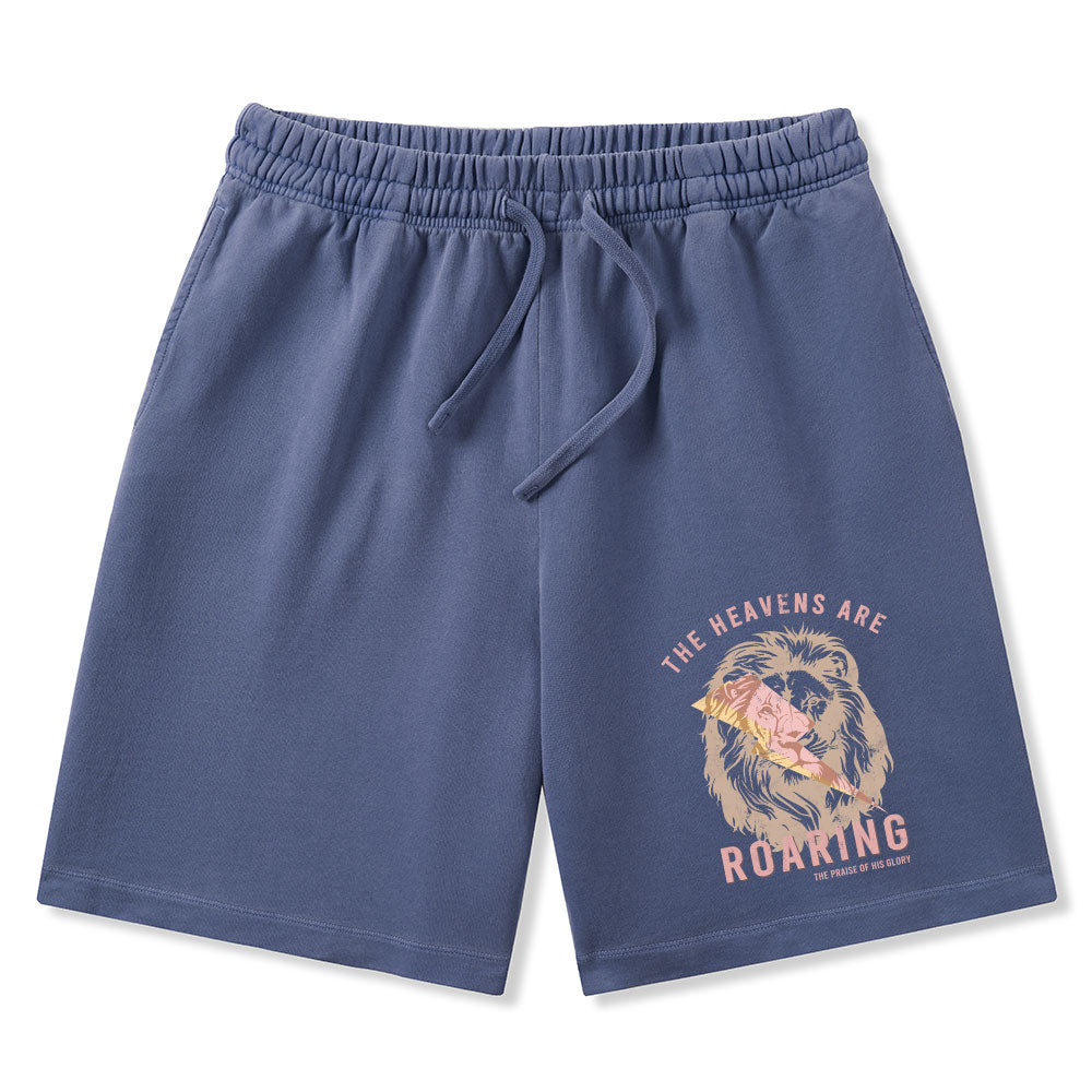 The Heavens Are Roaring Christian Washed Shorts