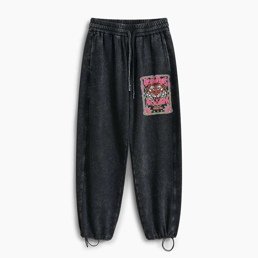 The Heavens Are Roaring Christian Washed Sweatpants