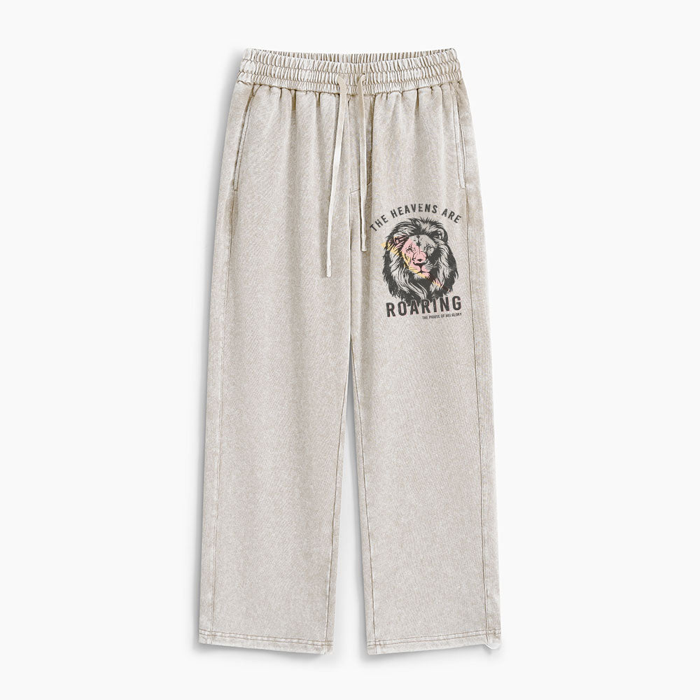 The Heavens Are Roaring Christian Washed Sweatpants