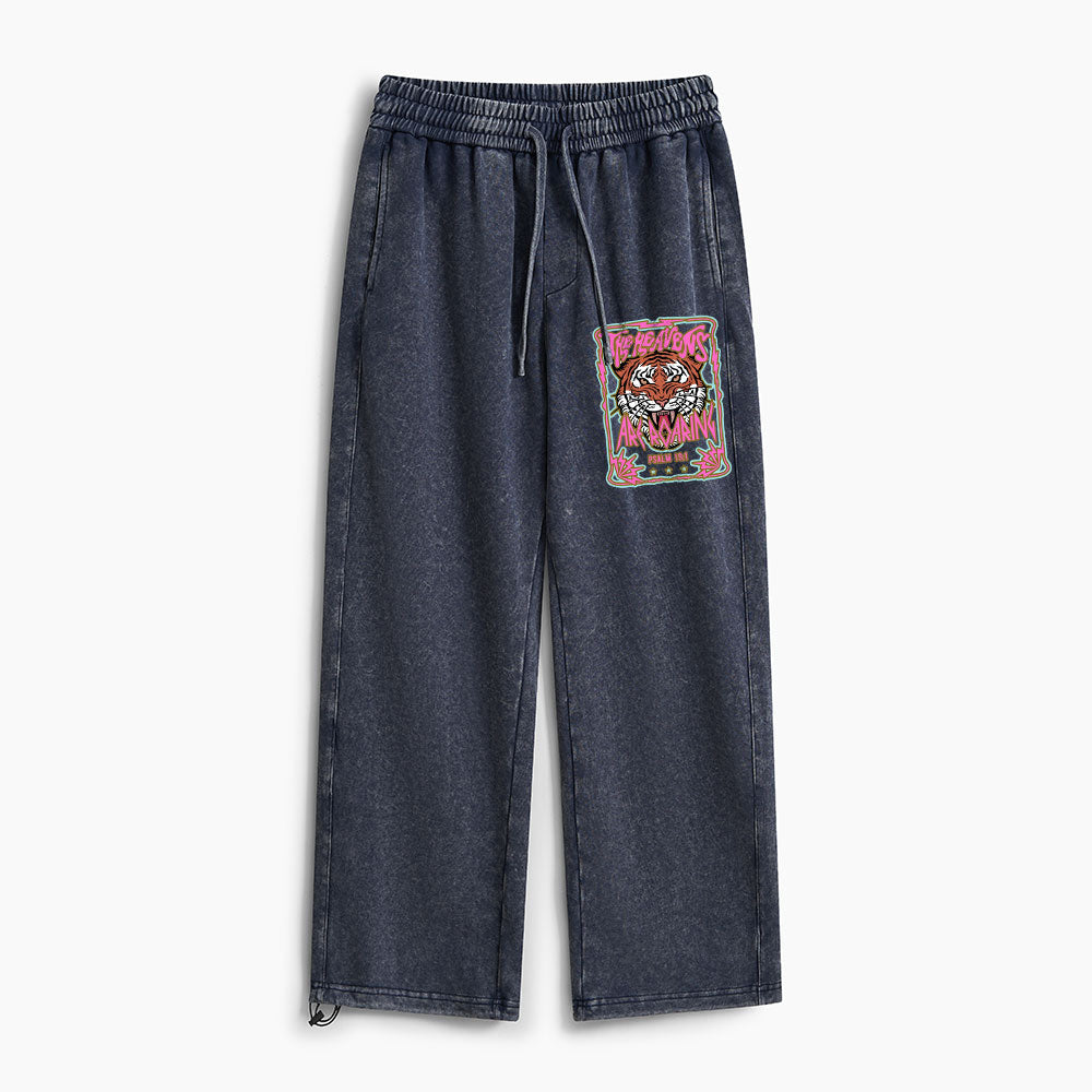 The Heavens Are Roaring Christian Washed Sweatpants