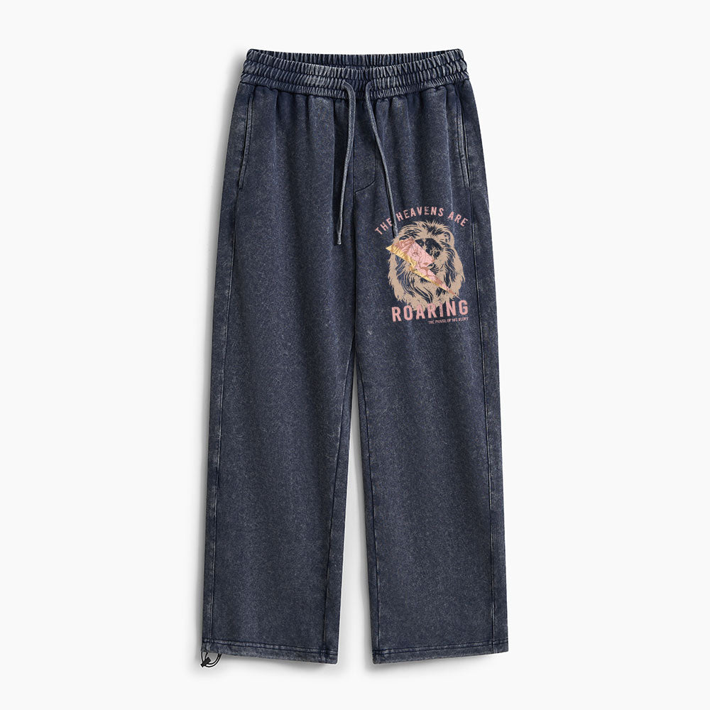 The Heavens Are Roaring Christian Washed Sweatpants