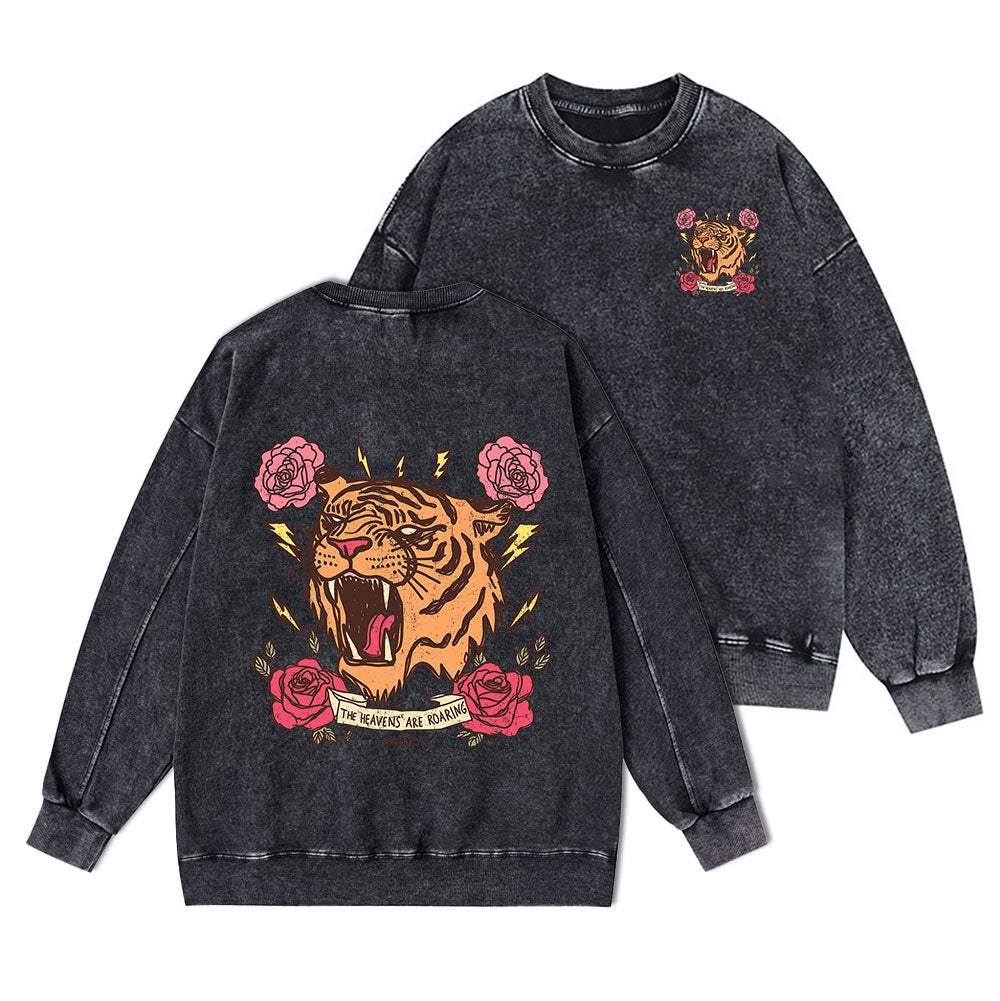 The Heavens Are Roaring Christian Washed Sweatshirt