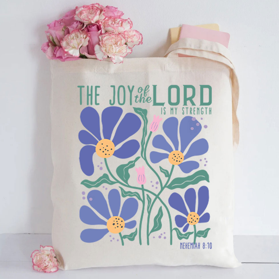The Joy Of The Lord Christian Canvas Tote Bag