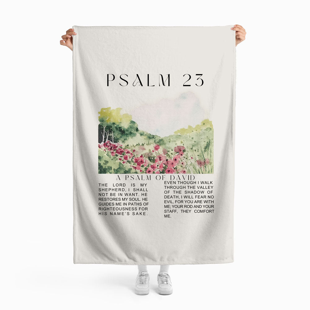 The Lord Is My Shepherd Christian Blanket