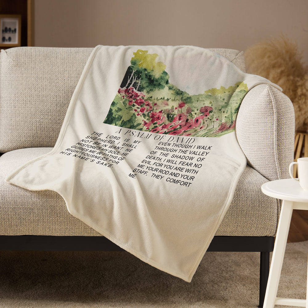 The Lord Is My Shepherd Christian Blanket