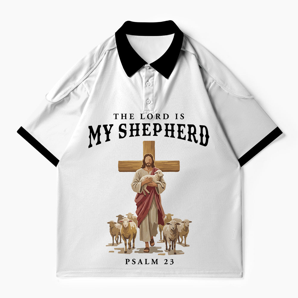 The Lord Is My Shepherd Christian Buttoned Polo Jersey