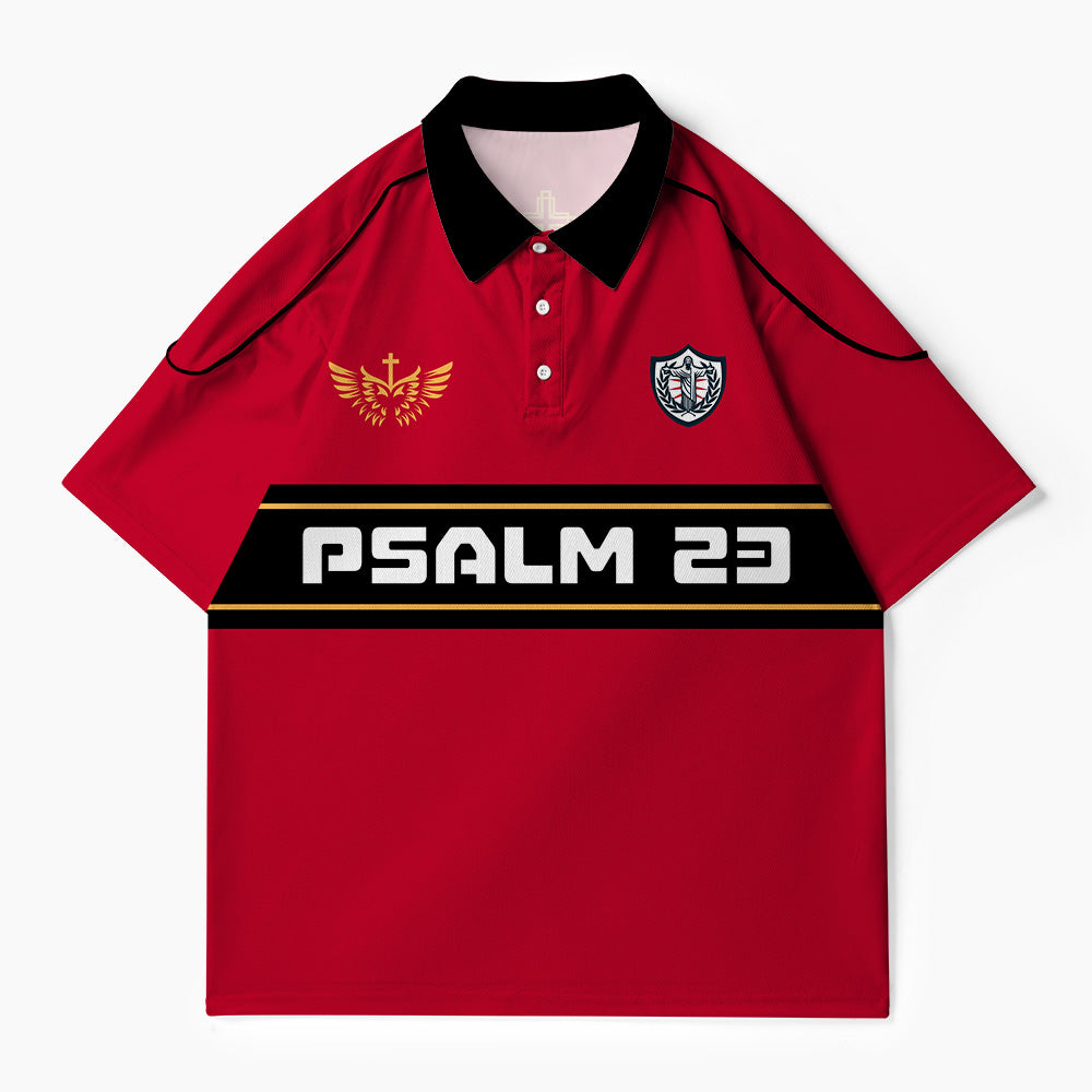 The Lord Is My Shepherd Christian Buttoned Polo Jersey