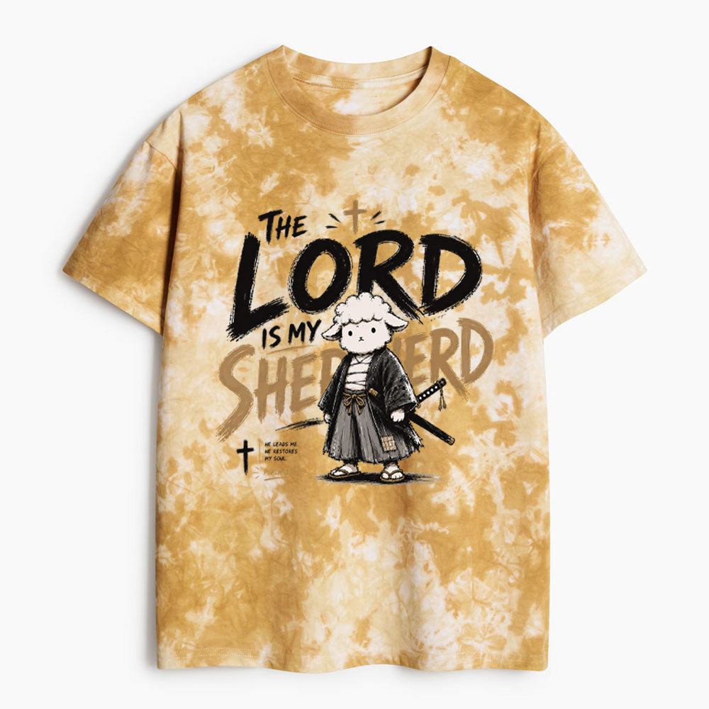 The Lord Is My Shepherd Christian Heavy Cotton Tie Dye T-Shirt