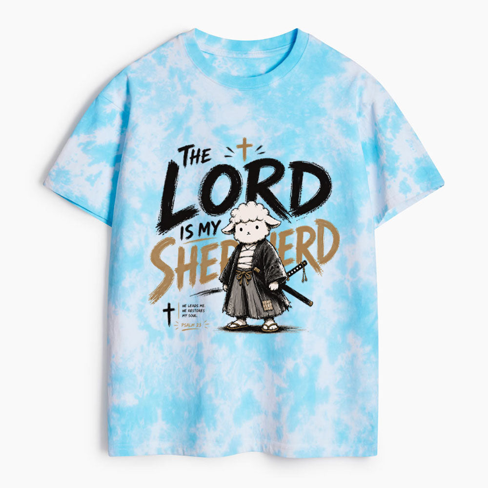 The Lord Is My Shepherd Christian Heavy Cotton Tie Dye T-Shirt