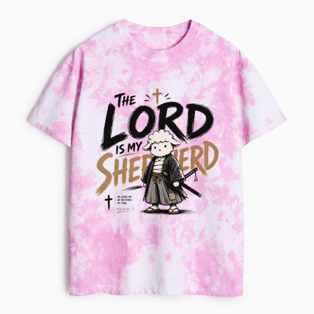 The Lord Is My Shepherd Christian Heavy Cotton Tie Dye T-Shirt